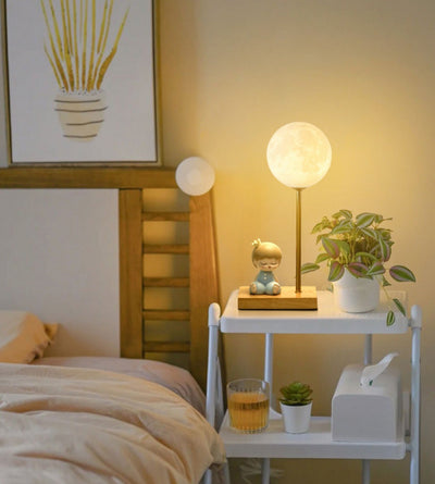 MoonGlow - Creative Table Lamp with Moon Shape and LED Light
