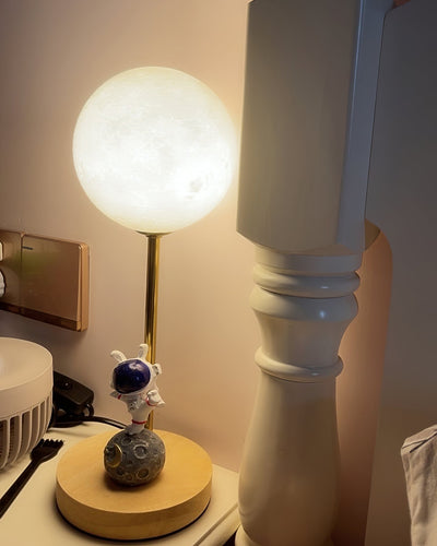 MoonGlow - Creative Table Lamp with Moon Shape and LED Light