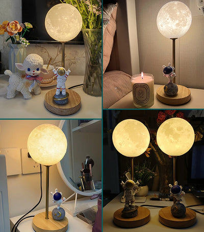 MoonGlow - Creative Table Lamp with Moon Shape and LED Light