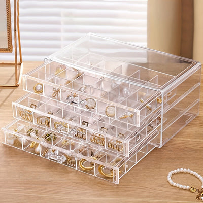 JewelVault - 3-Layer Ring & Earring Organizer