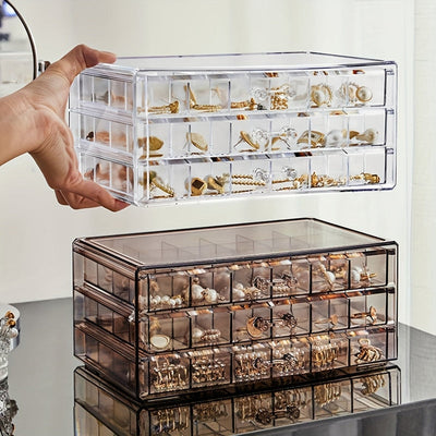 JewelVault - 3-Layer Ring & Earring Organizer