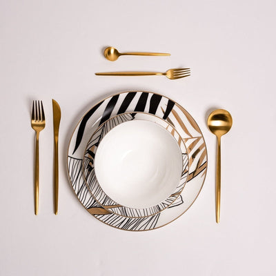 MidnightDine - Luxe Black Plate Set