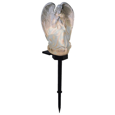 Celestial Resin Angel Lamp - Solar-Powered LED Outdoor Light for Serenity
