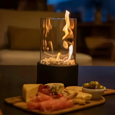 Portable Mini Fireplace - Stylish Outdoor Heater with Clean Bioethanol Fuel