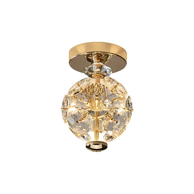 CrystalGlobe - Ceiling Lamp with Polished Crystal Sphere and Classic Design
