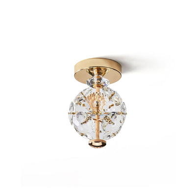 CrystalGlobe - Ceiling Lamp with Polished Crystal Sphere and Classic Design