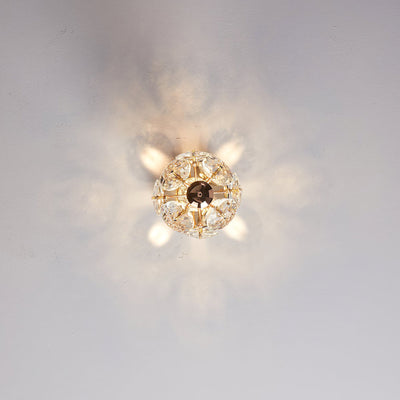 CrystalGlobe - Ceiling Lamp with Polished Crystal Sphere and Classic Design