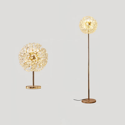 BloomSphere – Elegant Dandelion Crystal Table Lamp