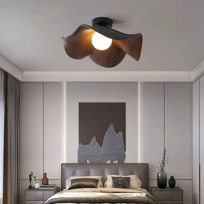 NordicPetal – Wooden Lotus Ceiling Fixture