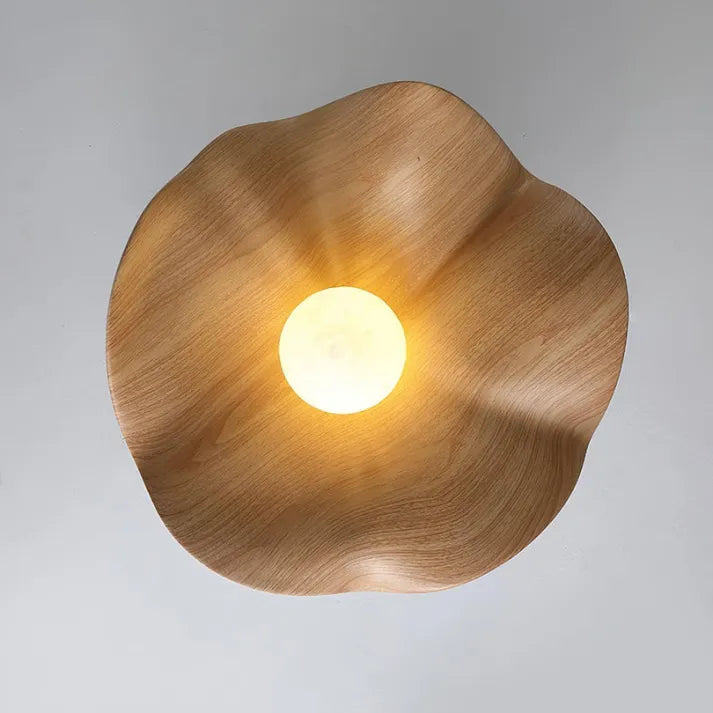 NordicPetal – Wooden Lotus Ceiling Fixture