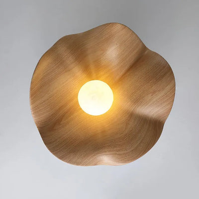 NordicPetal – Wooden Lotus Ceiling Fixture