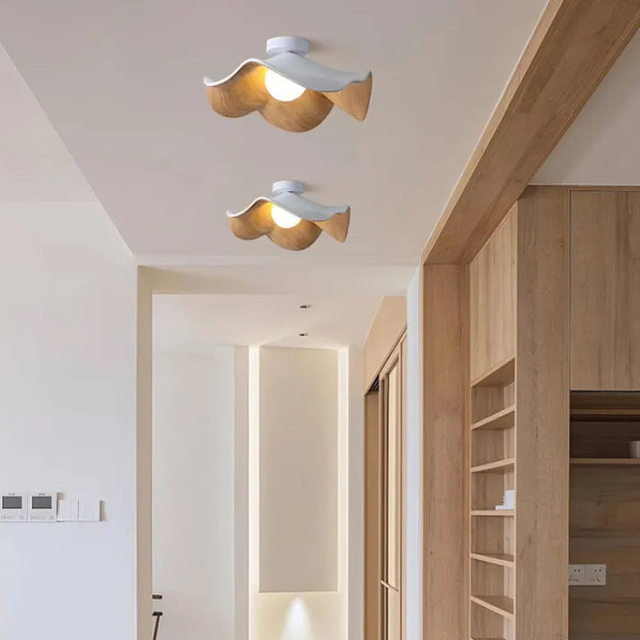 NordicPetal – Wooden Lotus Ceiling Fixture
