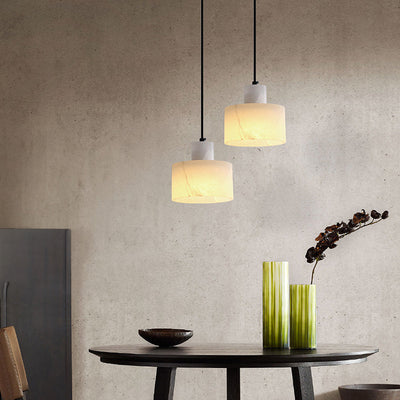 ArcticLuxe – White Marble Hanging Lamp