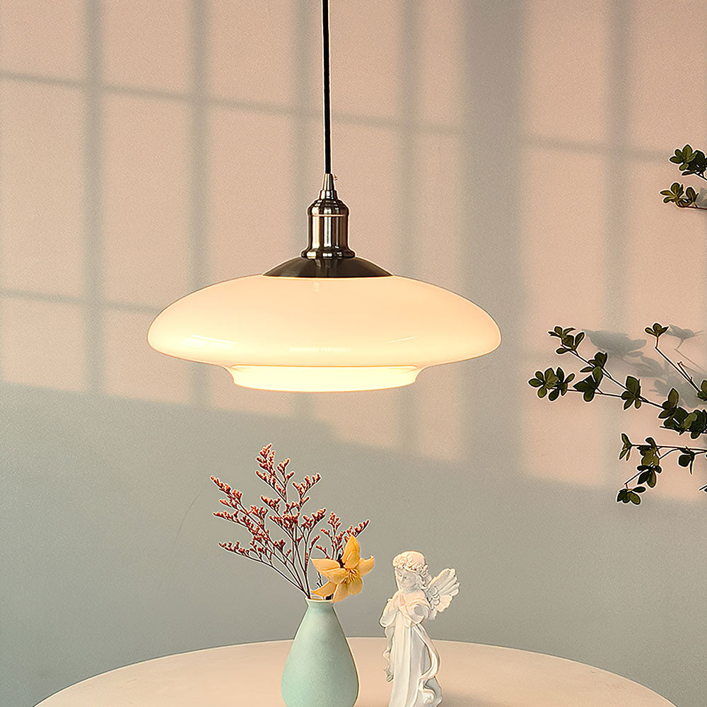LumièrePure – Minimal White Glass Pendant Lamp