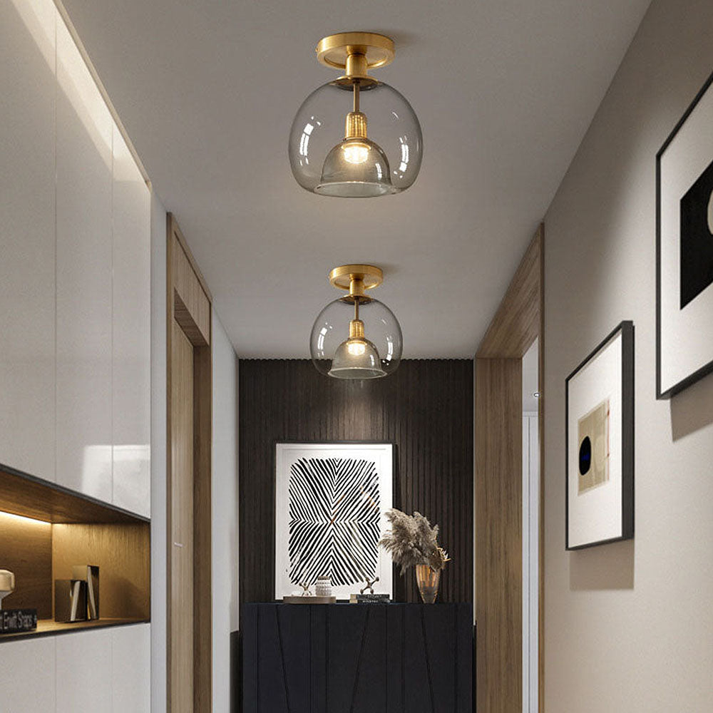 EssenceGray – Minimalist Glass Ceiling Lamp