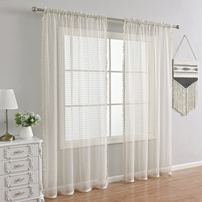 LuxeDrape – Soft Beige Voile for Sophisticated Spaces