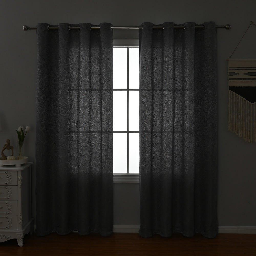 LuxeDrape – Textured Blackout Curtains for Modern Living