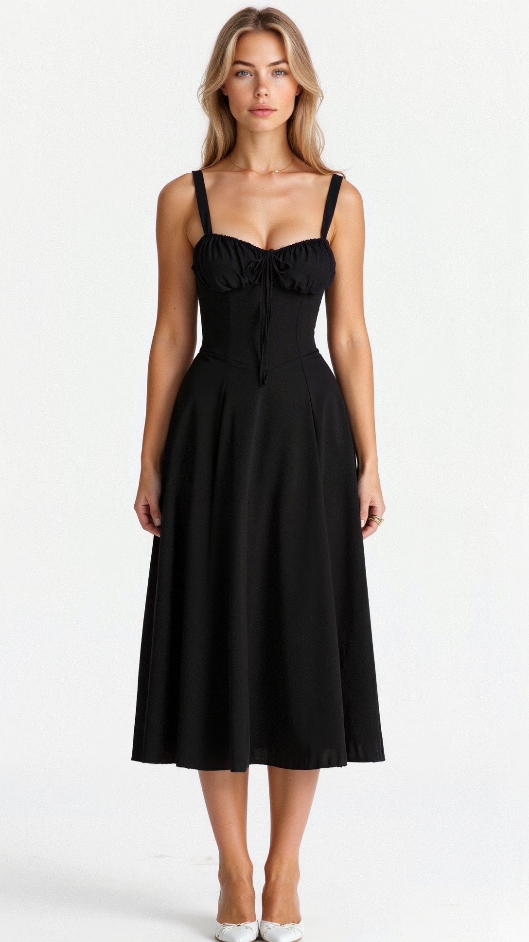 Elegant Kiana Midi Dress with Corset – Flattering Fit for Any Occasion