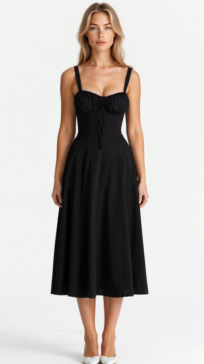 Elegant Kiana Midi Dress with Corset – Flattering Fit for Any Occasion