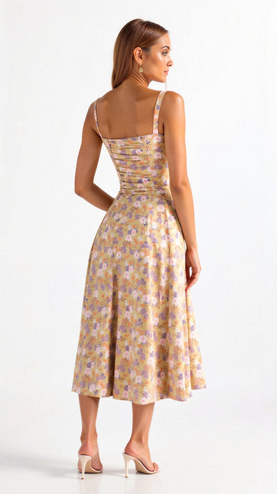 Elegant Kiana Midi Dress with Corset – Flattering Fit for Any Occasion