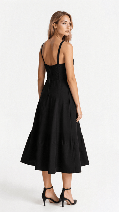 Elegant Kiana Midi Dress with Corset – Flattering Fit for Any Occasion