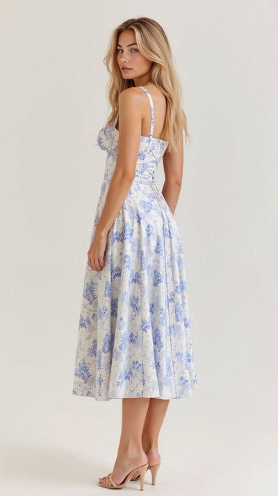 Elegant Kiana Midi Dress with Corset – Flattering Fit for Any Occasion