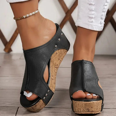 Elegant Orthopedic Women's Sandals with Padded Support and Shock-Absorbing Sole – Comfortable Daily Wear