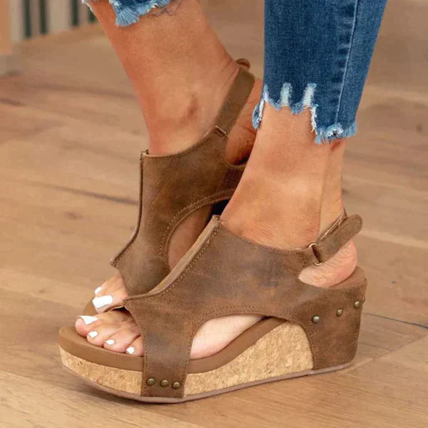 Elegant Women's Wedge Heel Sandals for All-Day Comfort and Style - Versatile and Supportive Footwear