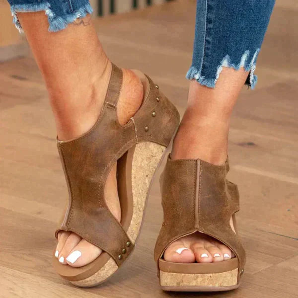 Elegant Women's Wedge Heel Sandals for All-Day Comfort and Style - Versatile and Supportive Footwear