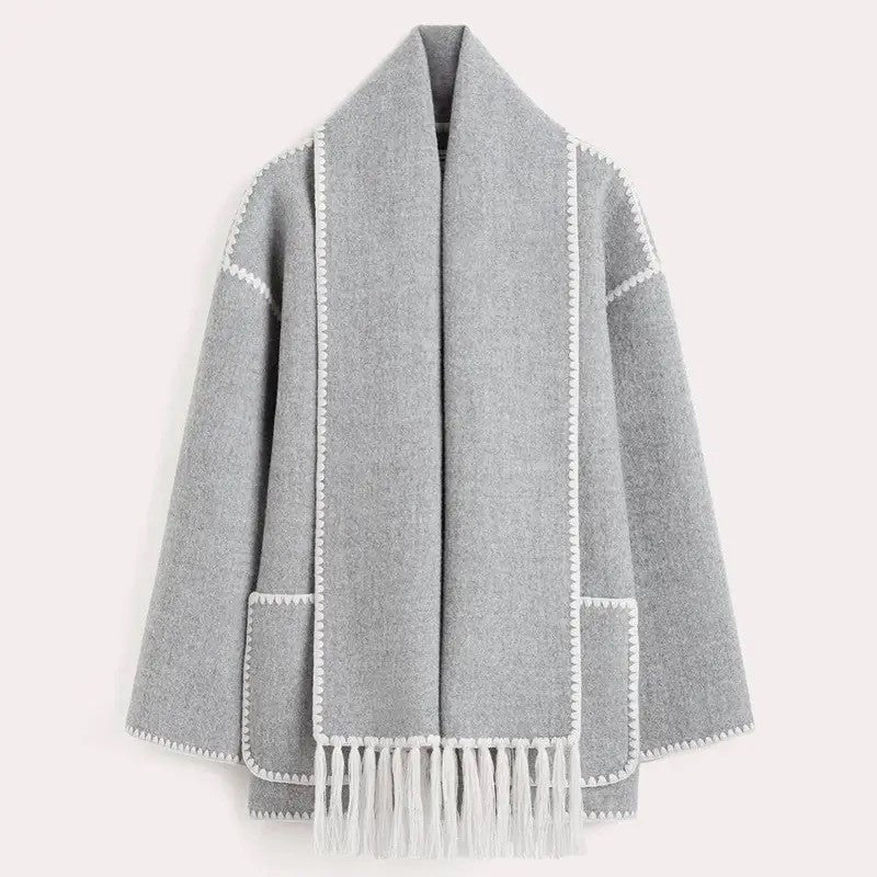 Elegant Women's Winter Coat with Integrated Collar – Warm and Stylish for Every Occasion