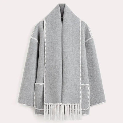 Elegant Women's Winter Coat with Integrated Collar – Warm and Stylish for Every Occasion