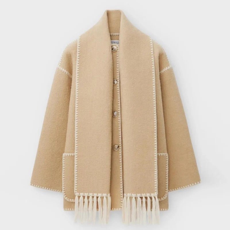 Elegant Women's Winter Coat with Integrated Collar – Warm and Stylish for Every Occasion