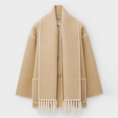 Elegant Women's Winter Coat with Integrated Collar – Warm and Stylish for Every Occasion