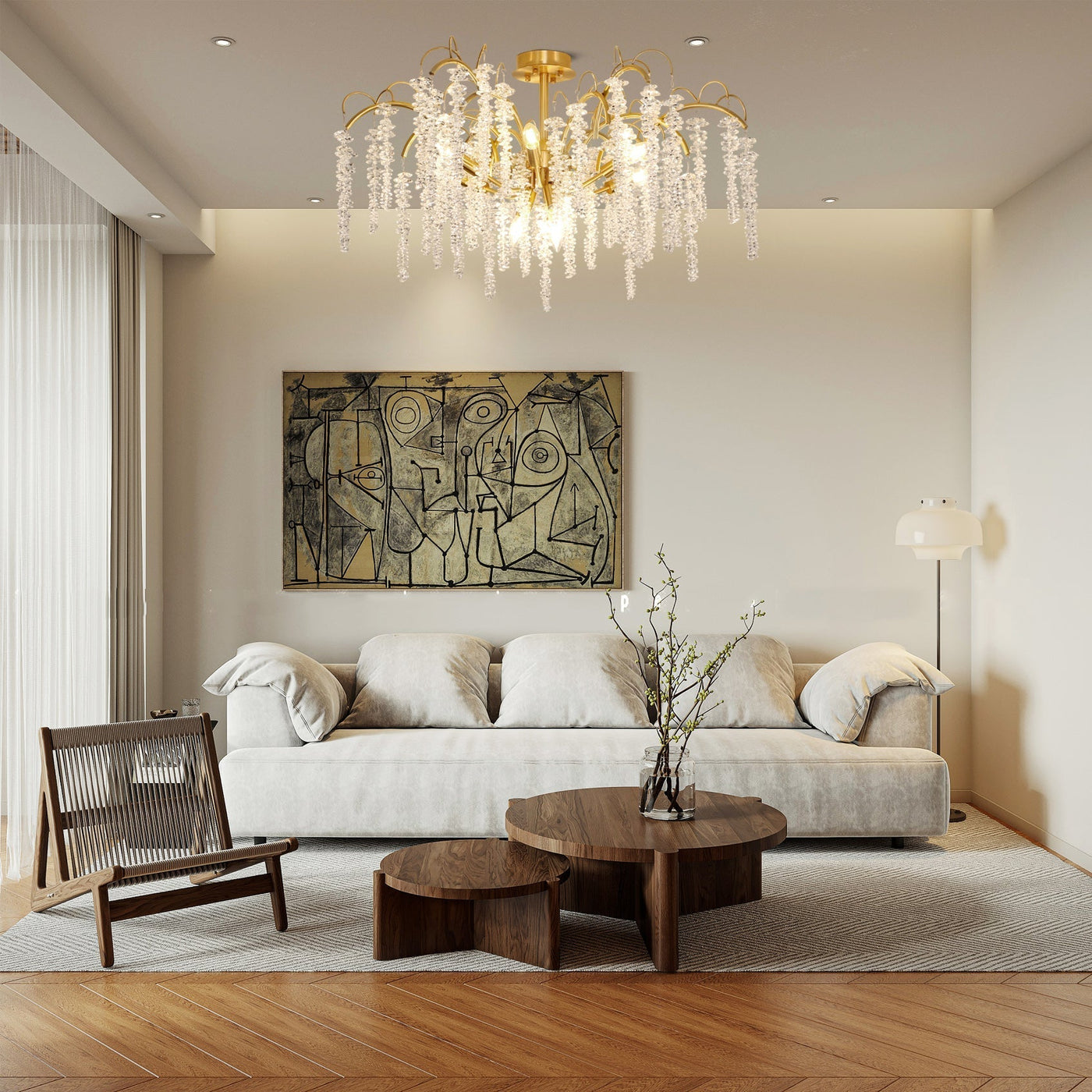 BranchLuxe - Ceiling Light with Organic Twig Design and Warm Glow