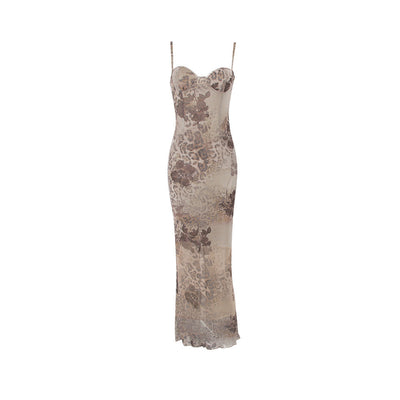 Floral Maxi Dress for Women – High-Quality Polyester with Handmade Zipper Closure – Versatile Summer Fashion