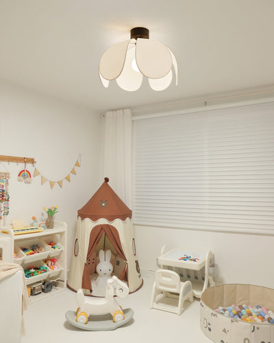 BloomLuxe - Ceiling Light with Elegant Fabric Petals and Warm Radiance