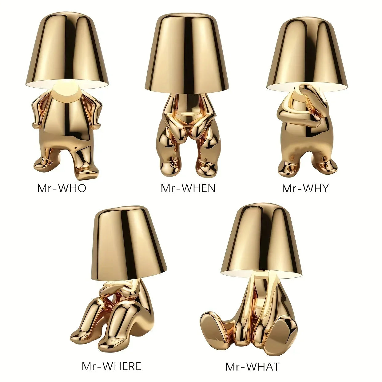 LuxeGlow - Golden Sculpted Table Lamp