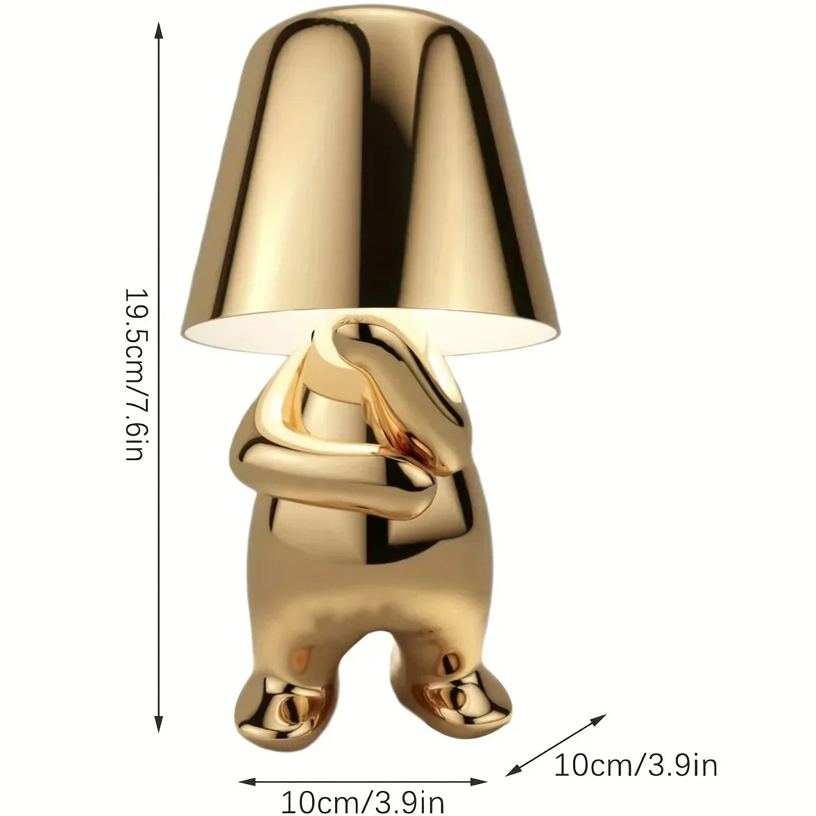LuxeGlow - Golden Sculpted Table Lamp