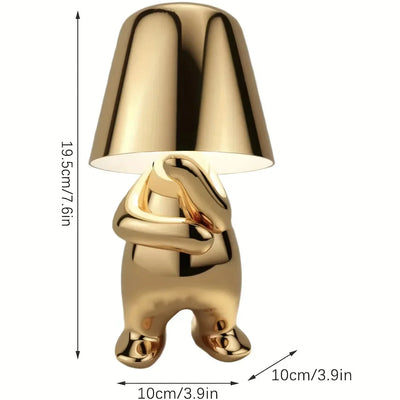 LuxeGlow - Golden Sculpted Table Lamp