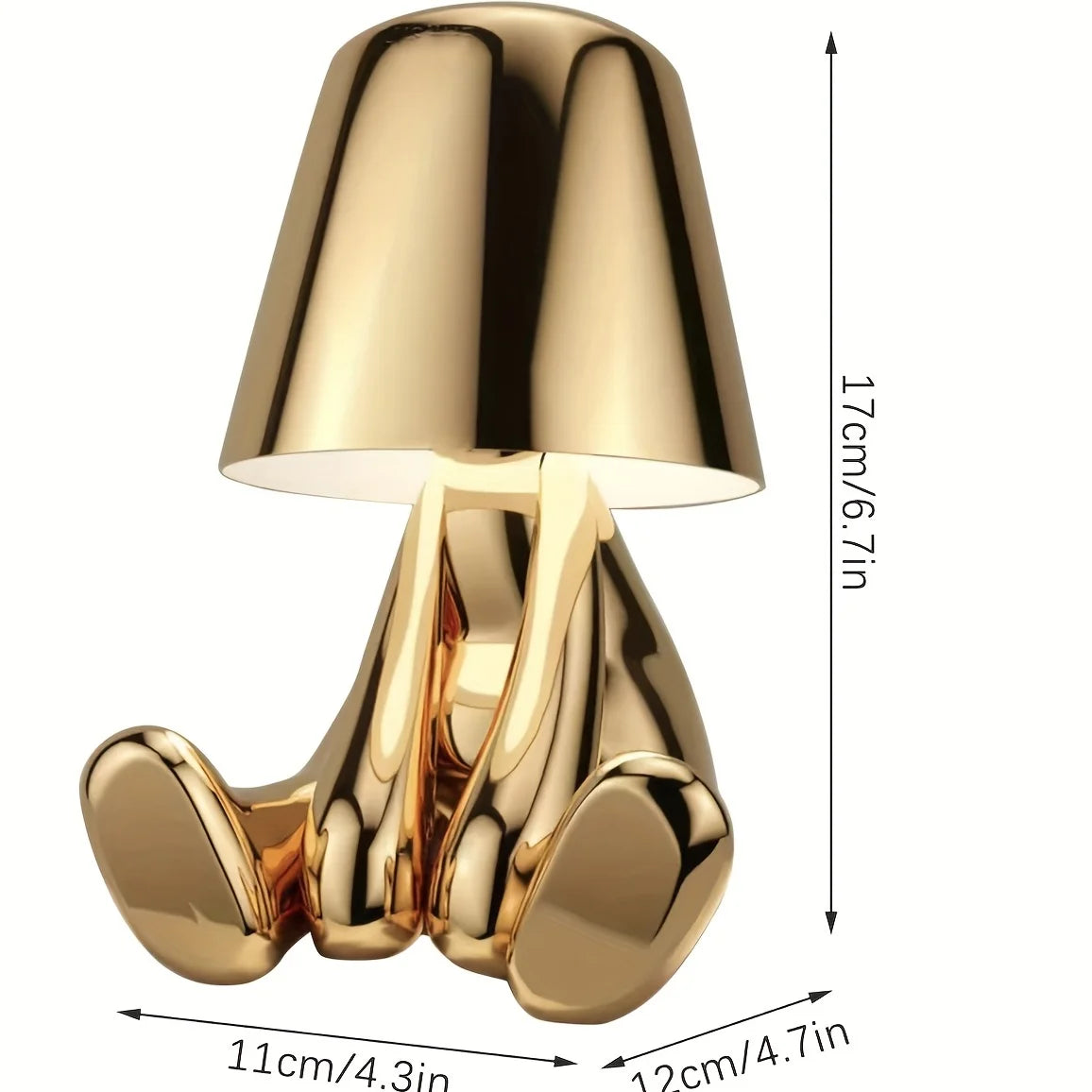 LuxeGlow - Golden Sculpted Table Lamp