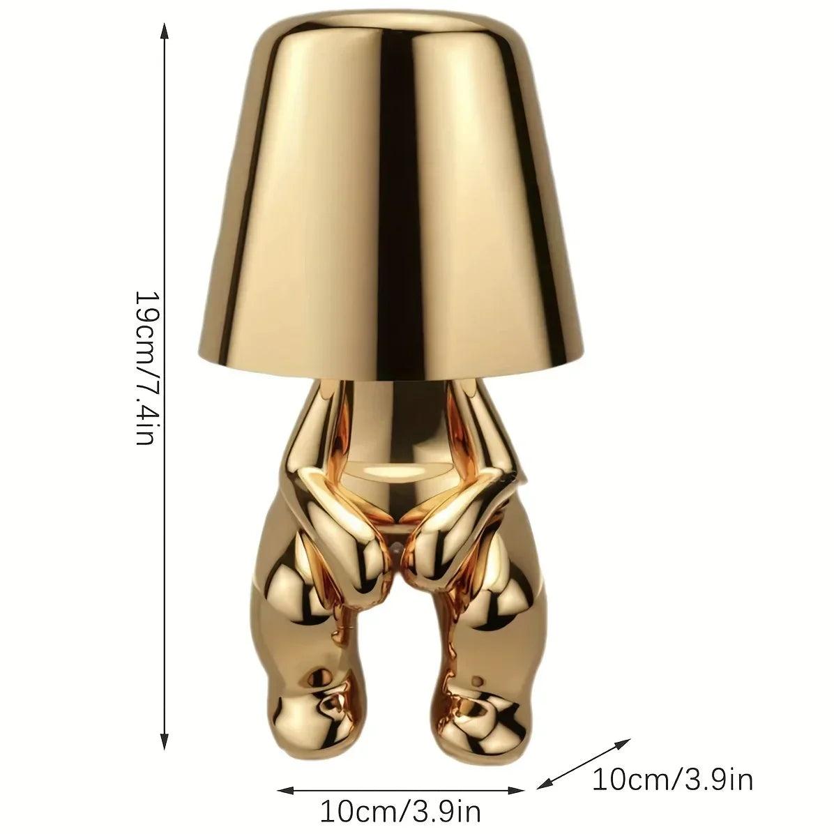 LuxeGlow - Golden Sculpted Table Lamp