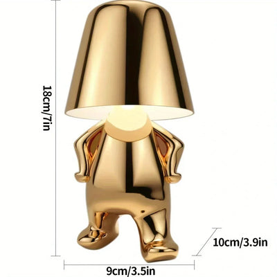 LuxeGlow - Golden Sculpted Table Lamp