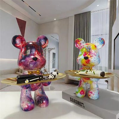PawTag - Graffiti Bear Statue