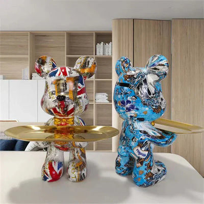 PawTag - Graffiti Bear Statue