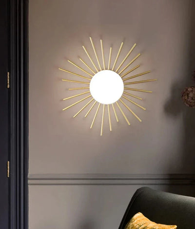 HaloBeam – Elegant Glass and Iron Wall Lamp for Classic Touch