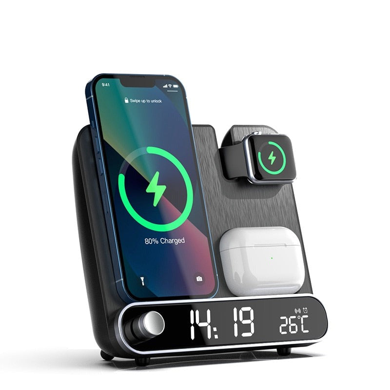 apple 3 in 1 wireless charger Alarm clock