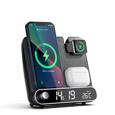 apple 3 in 1 wireless charger Alarm clock