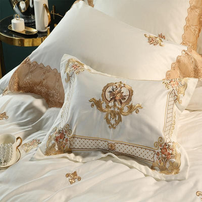 EtherealCotton – Elegant Egyptian Cotton Duvet Set with Toile Print
