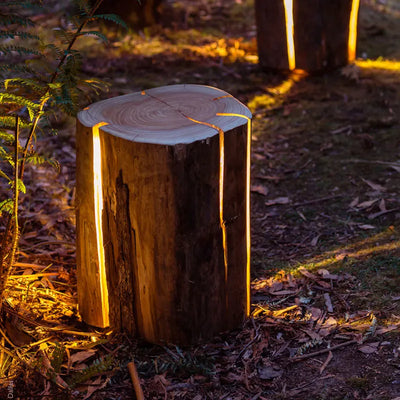 Outdoor Lamp Imitation Tree Stump Light Fixture with 50,000-Hour Lifespan
