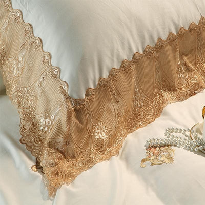 EtherealCotton – Elegant Egyptian Cotton Duvet Set with Toile Print